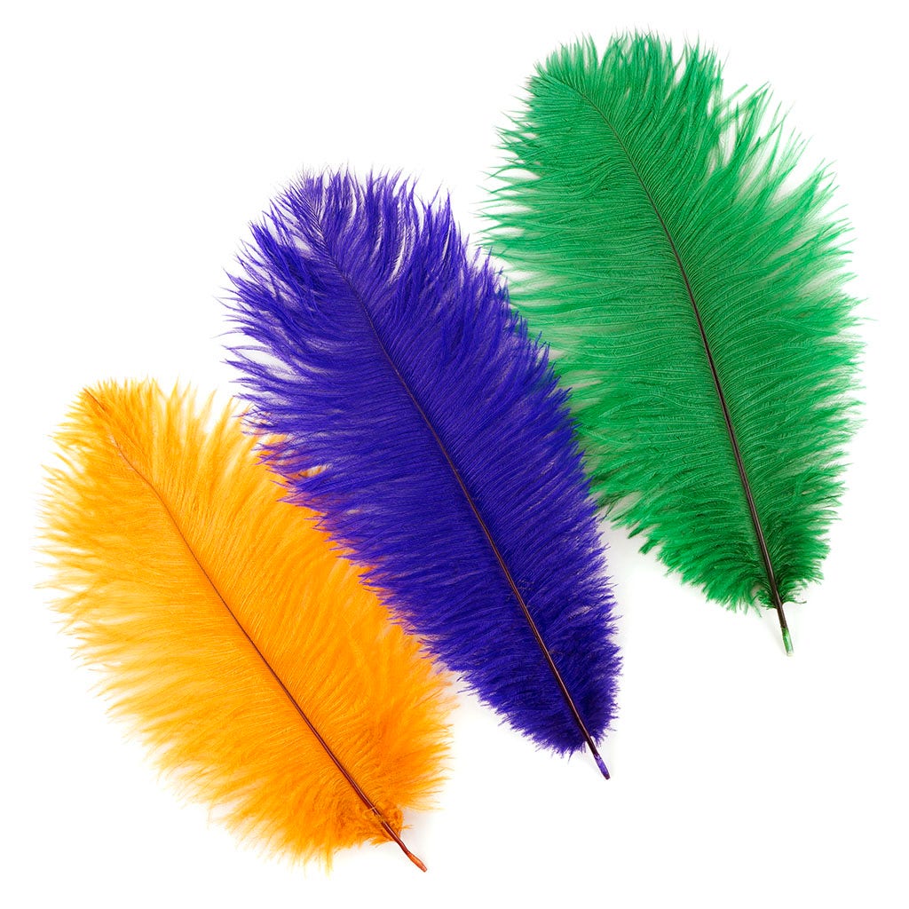 Zucker Peacock Swords Stem Dyed Feathers - 15 -25 inch - 100pcs - Red