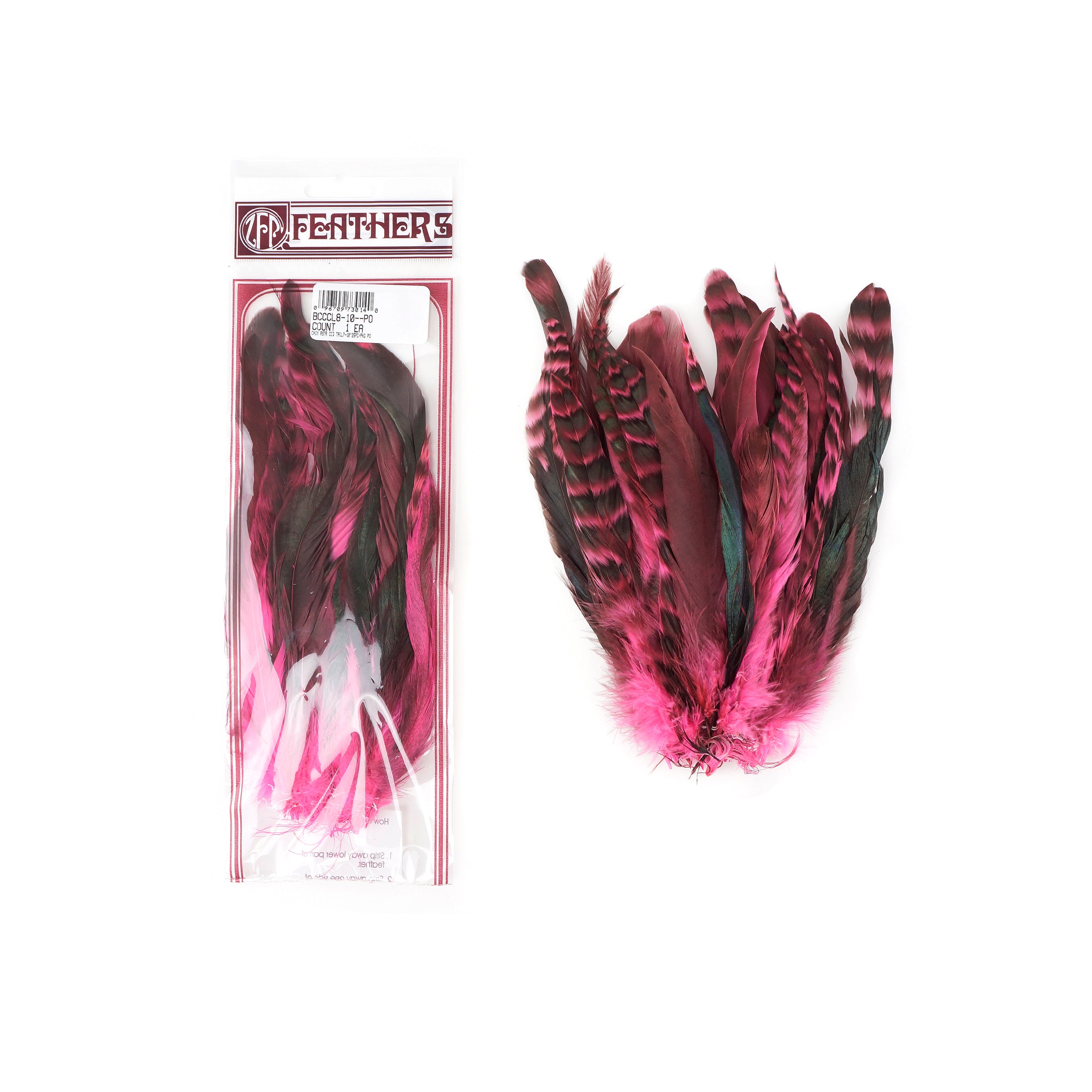 25 pcs 12-14 long Baby Pink Rooster COQUE tail Feathers for