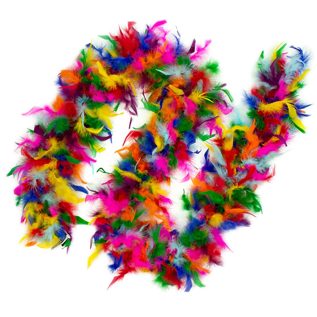 Chandelle Feather Boa - Lightweight - Rainbow Bright