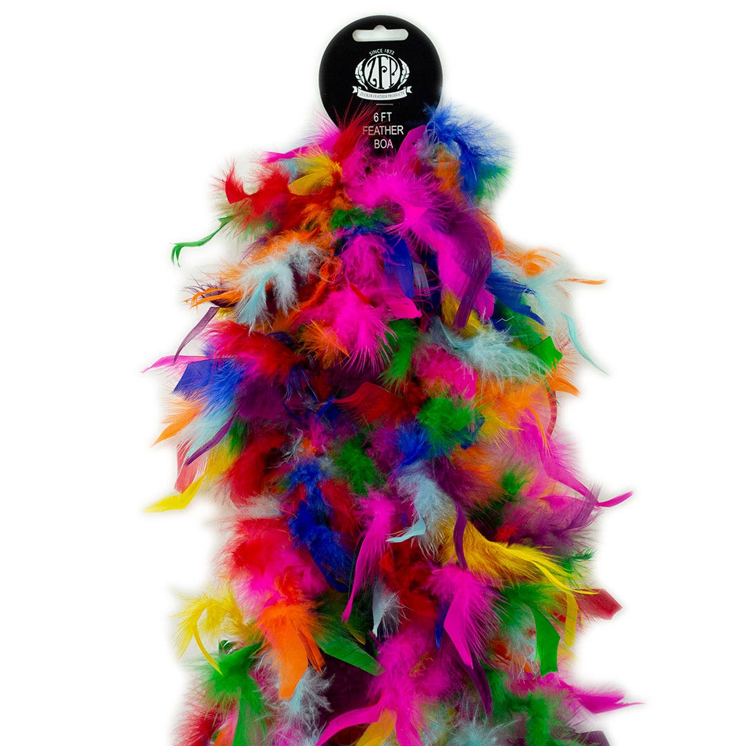 Chandelle Feather Boa - Lightweight - Rainbow Bright