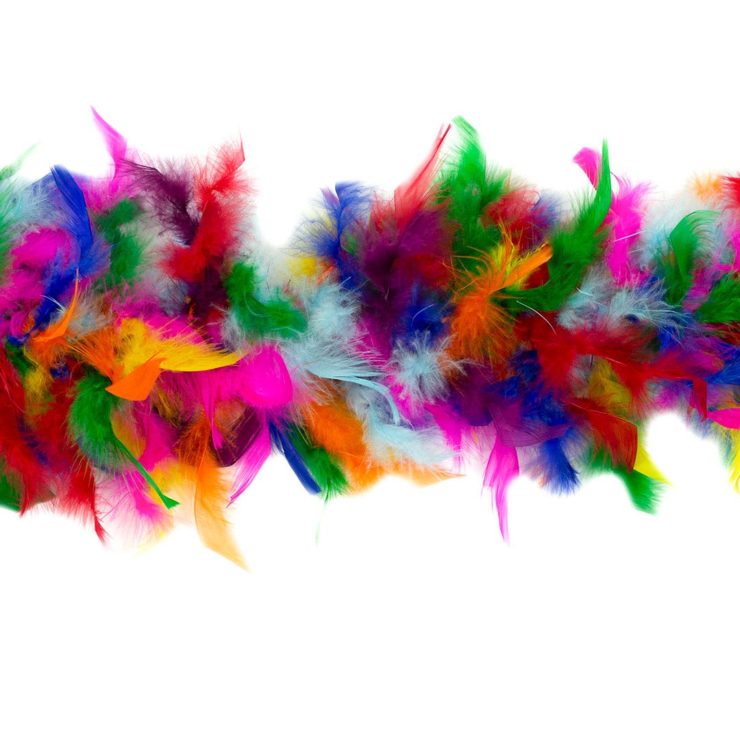 Chandelle Feather Boa - Lightweight - Rainbow Bright