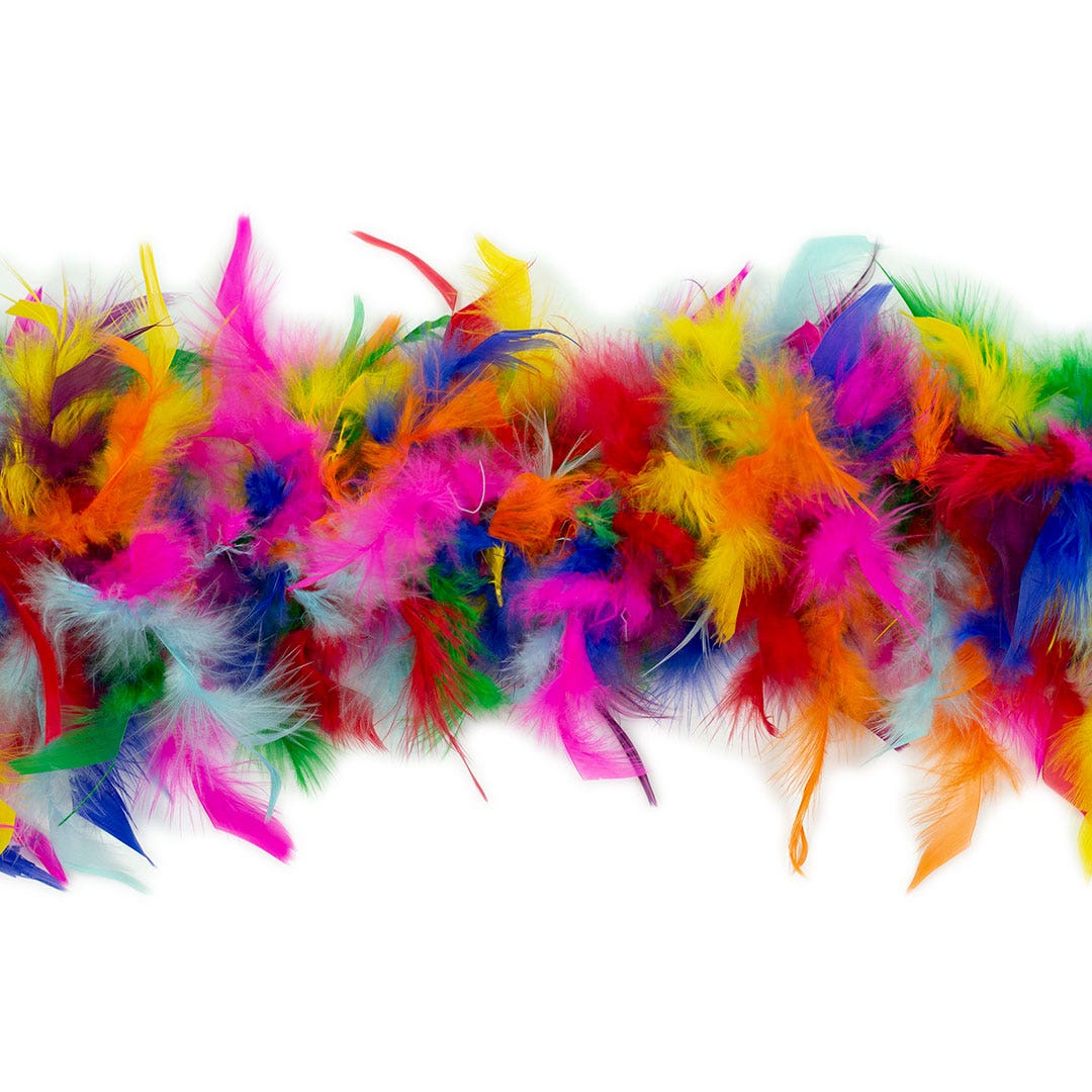 Chandelle Feather Boa - Lightweight - Rainbow Bright