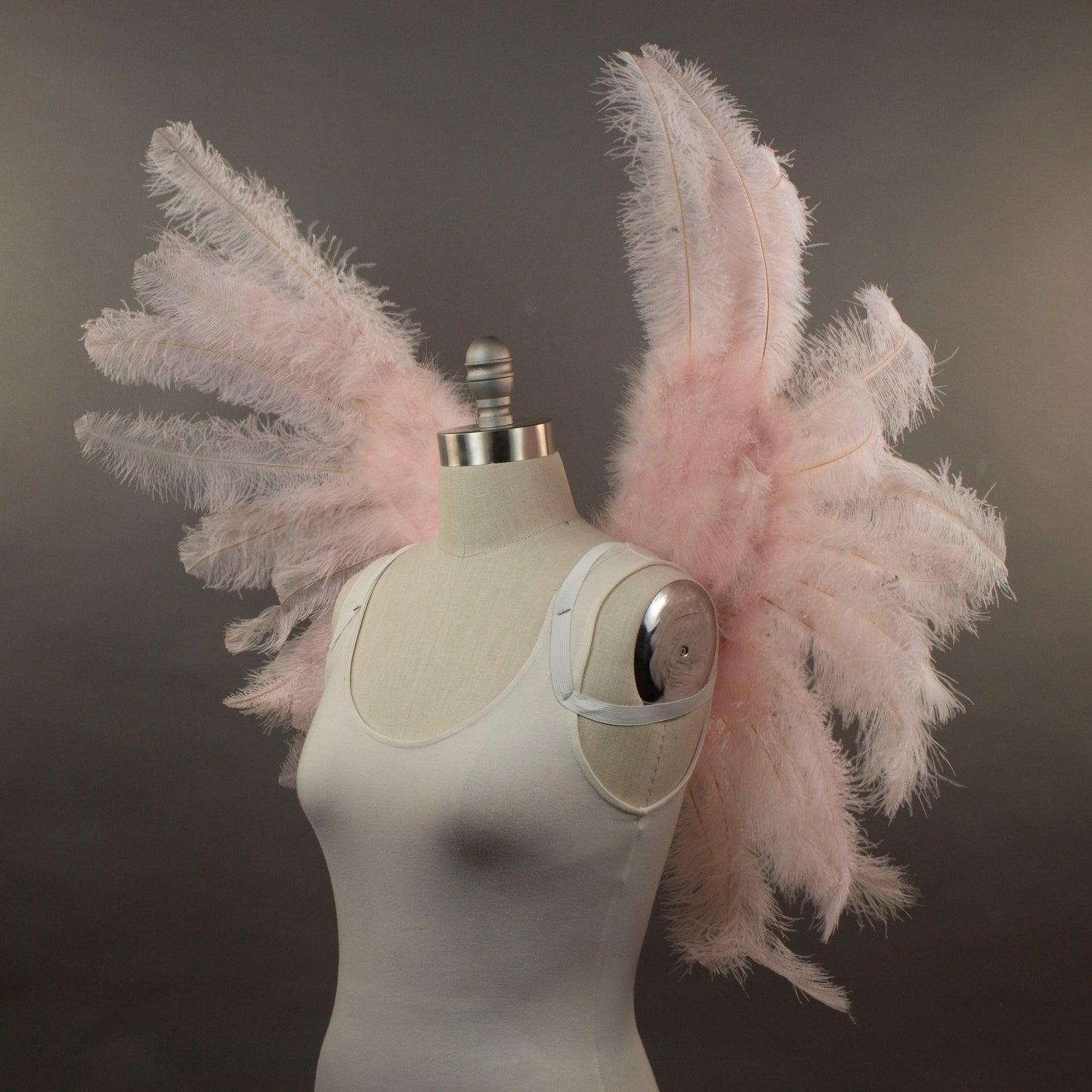 Large Ostrich Feather Wings - Light Pink