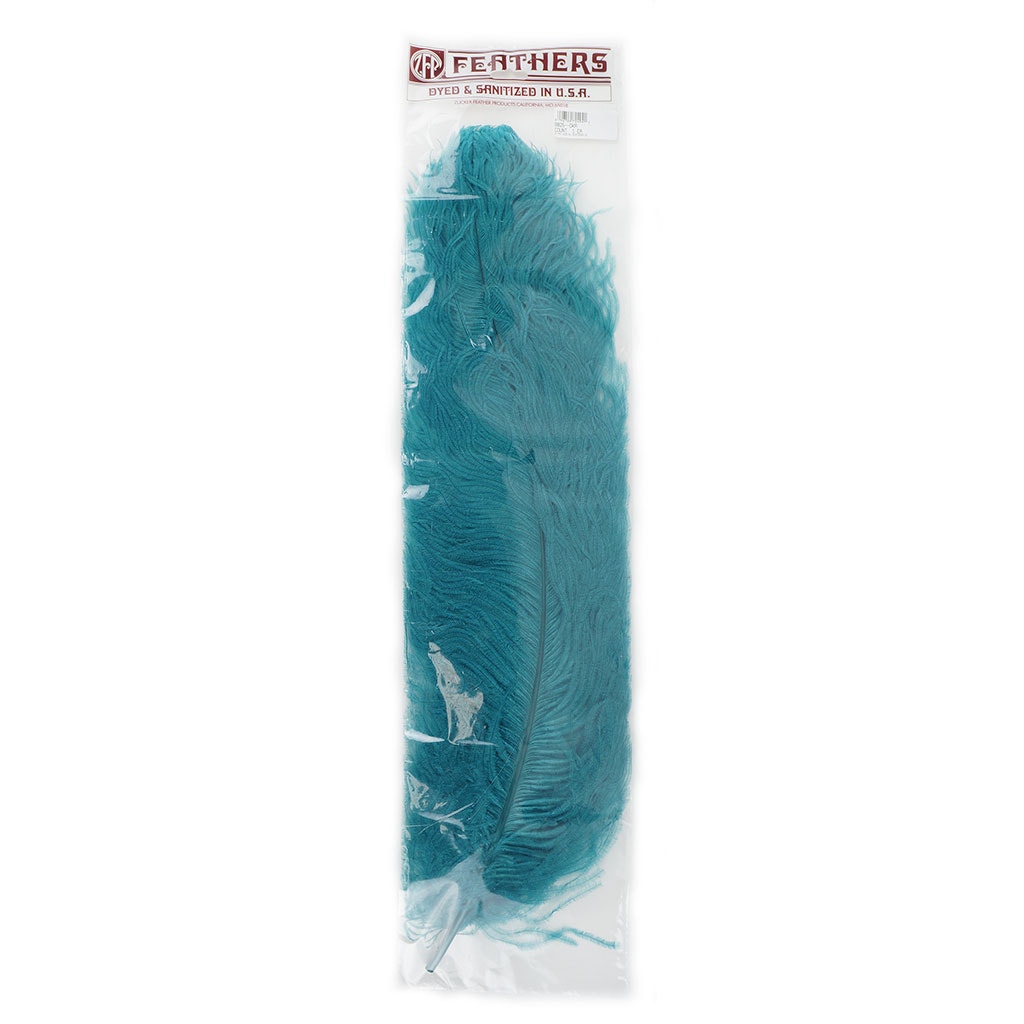 Large Ostrich Feathers - 20-25" Prime Femina Plumes - Dark Aqua