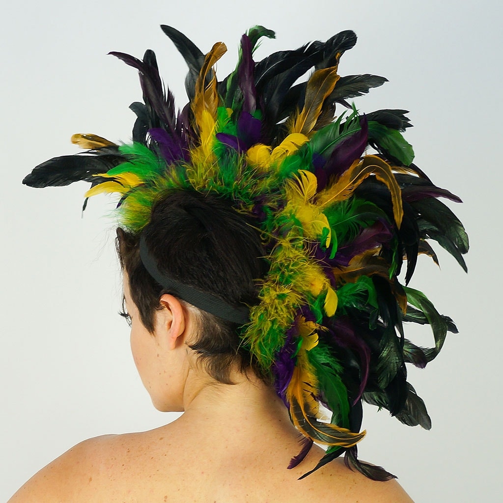 Mardi Gras Feather Mohawk