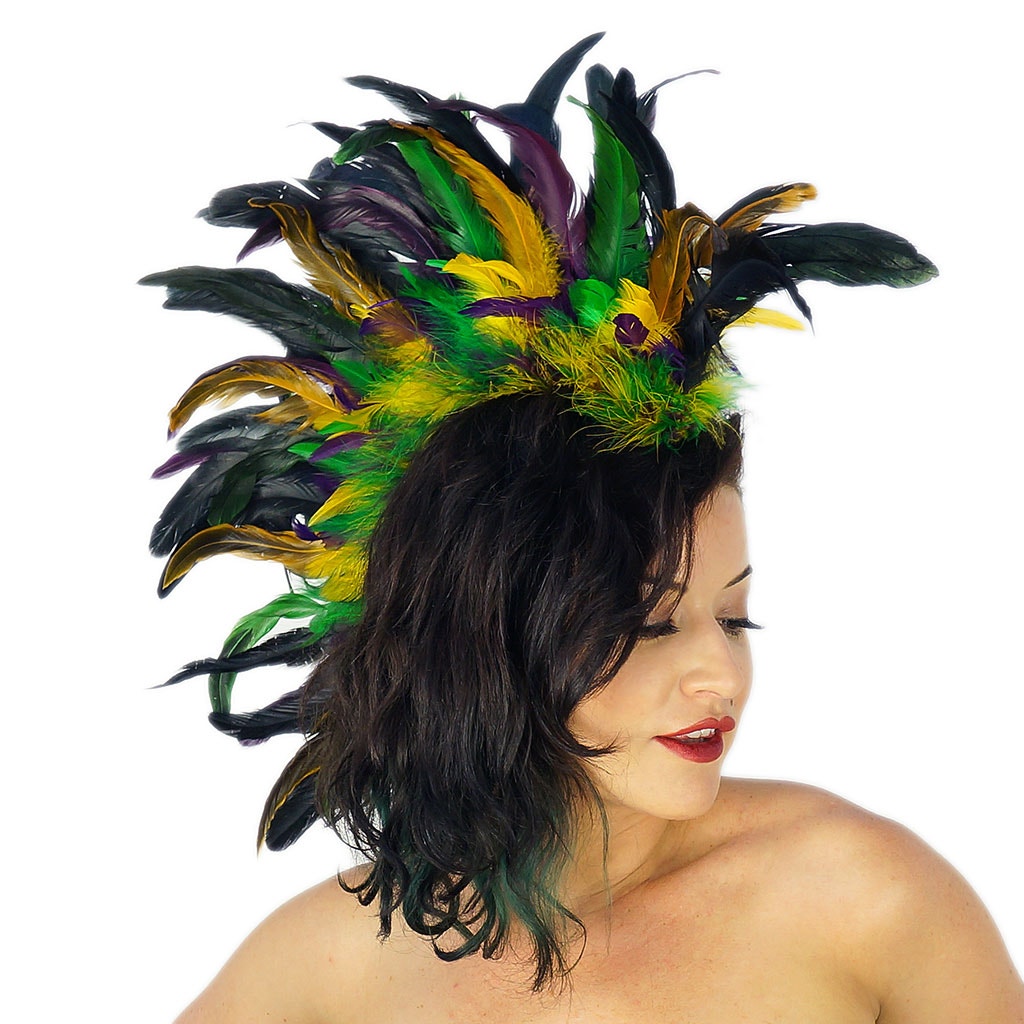 Mardi Gras Feather Mohawk