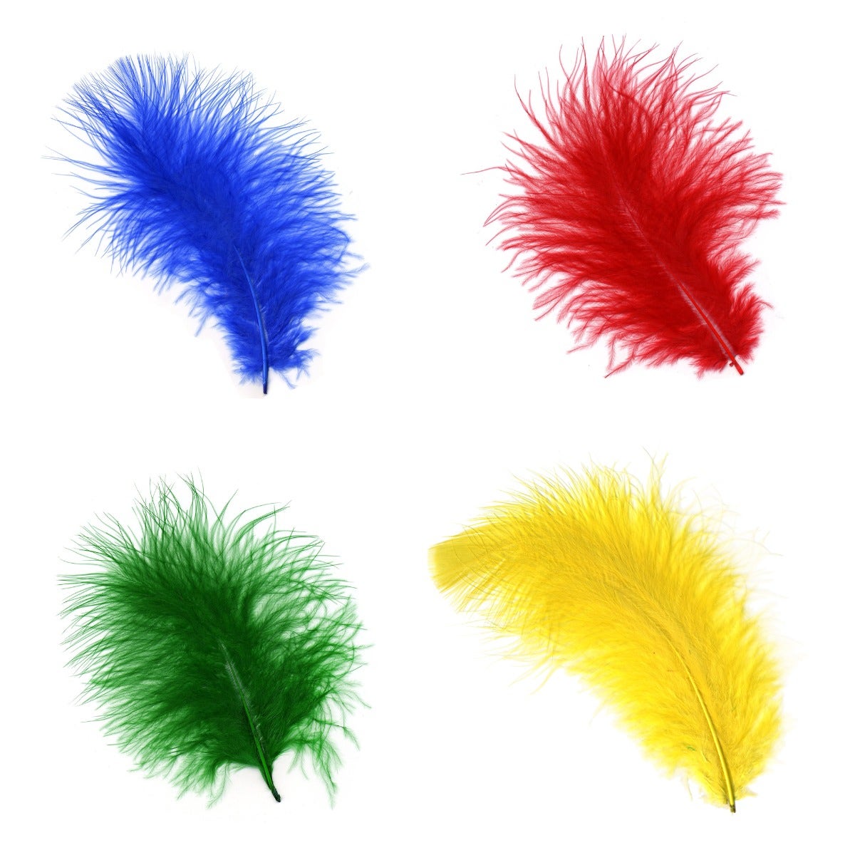 Loose Turkey Marabou Mardigras Mix Dyed Feather