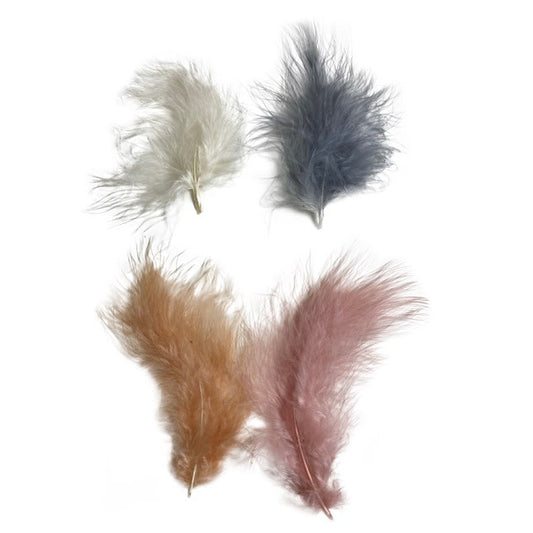 Loose Turkey Marabou Mix Dyed Feathers - Bliss