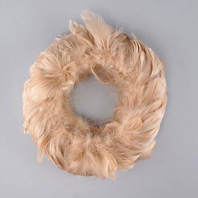 Goose Coquille Feathers Dyed Beige