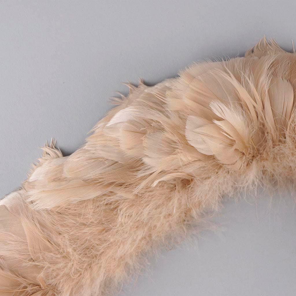 Goose Coquille Feathers Dyed Beige