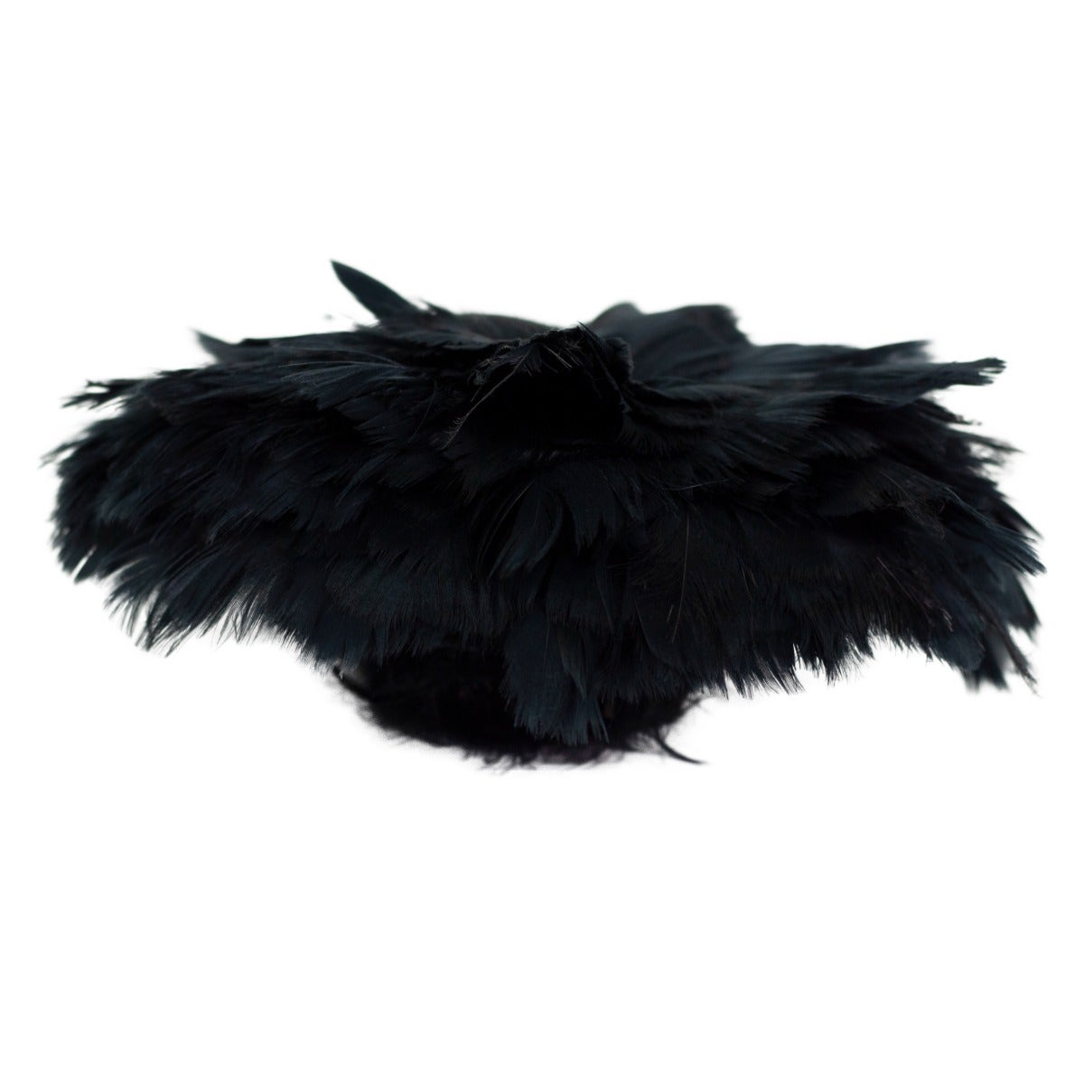 Strung Goose Coquille Feathers 3-4" -- 1/4 lb-Black