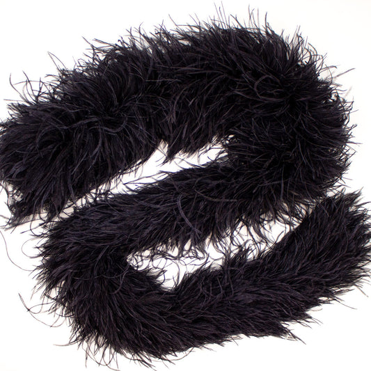 Black 6 Ply Ostrich Feather Boa