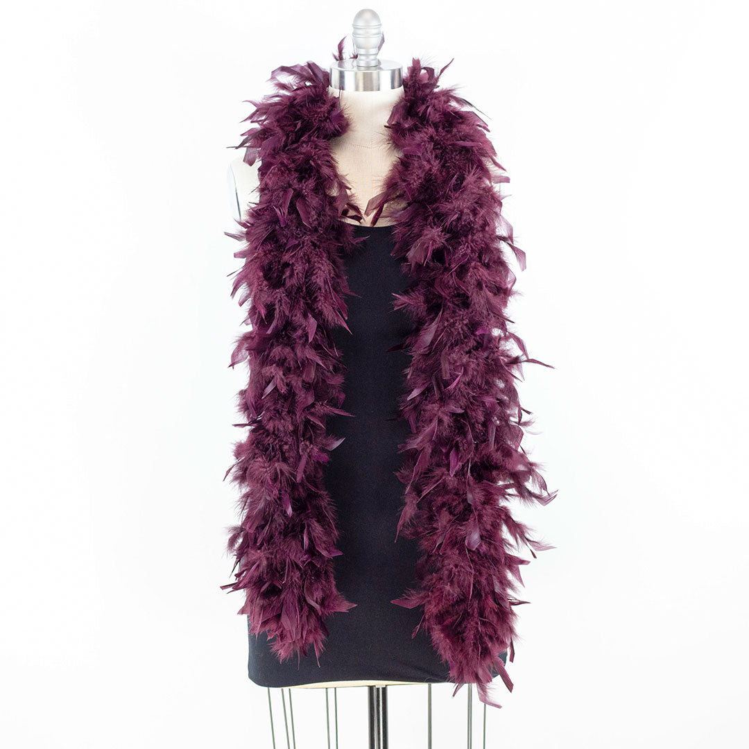 Chandelle Feather Boa - Medium Weight - Burgundy