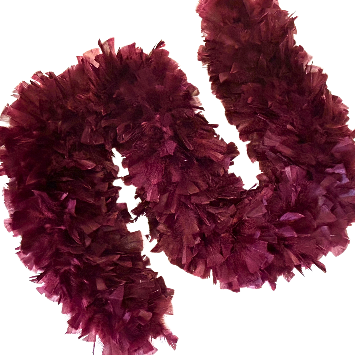 Turkey Boa 8-10 inch diameter 2yd --Burgundy