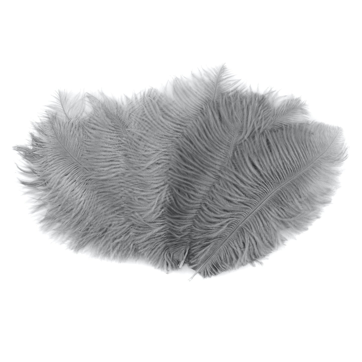 Ostrich Feathers 4-8" Drabs - Silver