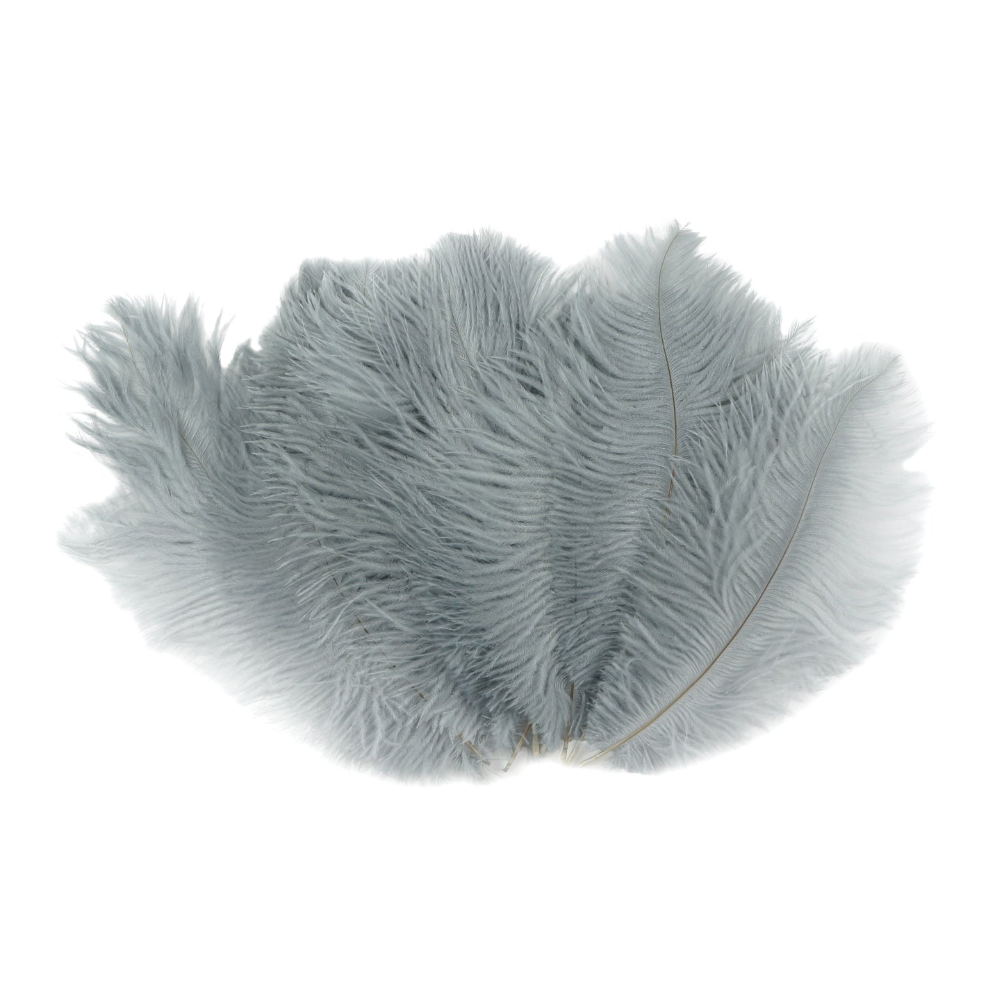 Ostrich Feathers 9-12" Drabs - Silver