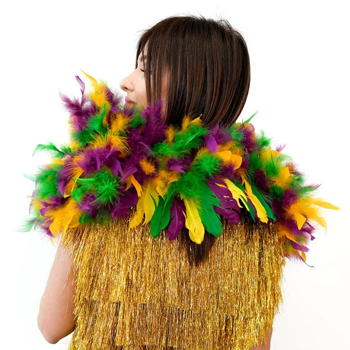 Feather Shrug - Mardi Gras