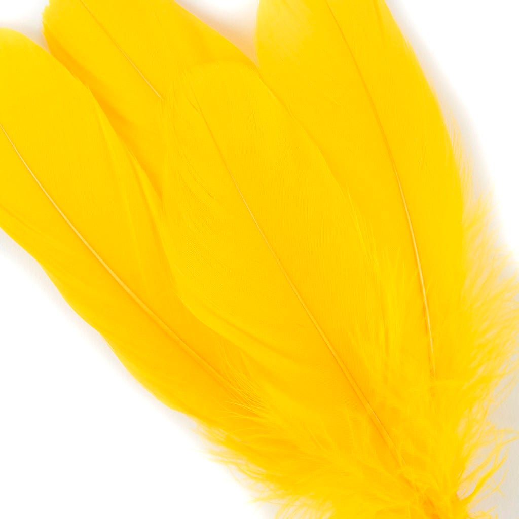 Bulk Bulk Goose Pallet Feathers 6-8 Inch - 1/4 LB - Gold