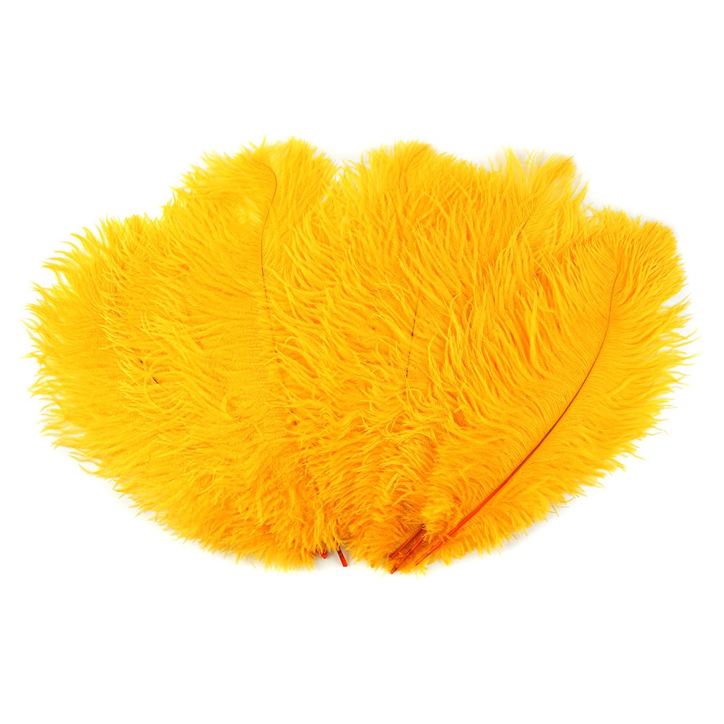 Ostrich Feather Drabs - 13-16 inch - Gold