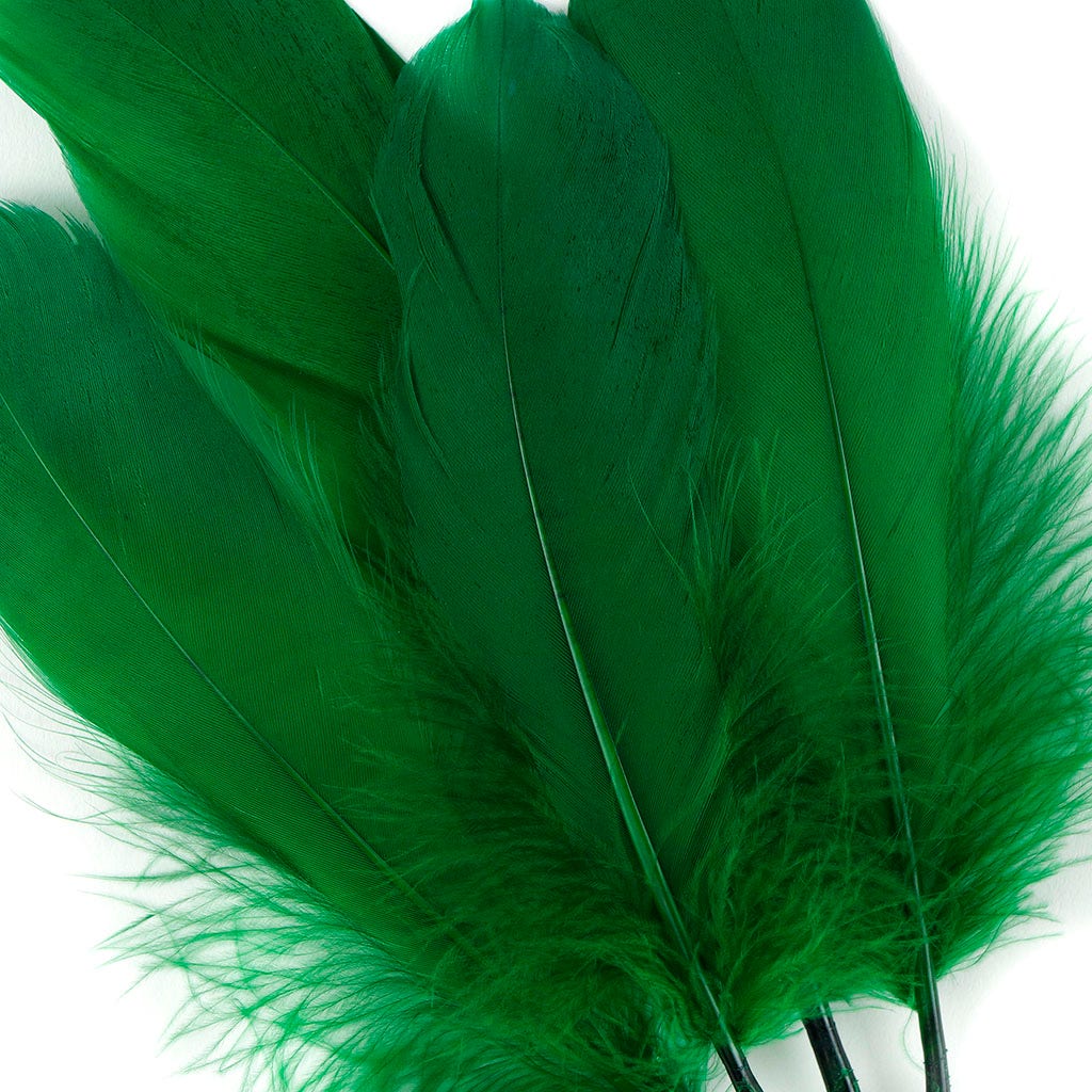 Bulk Bulk Goose Pallet Feathers 6-8 Inch - 1/4 LB - Emerald