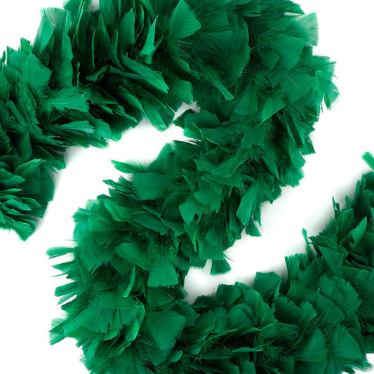 Turkey Feather Boa 6-8" - Emerald