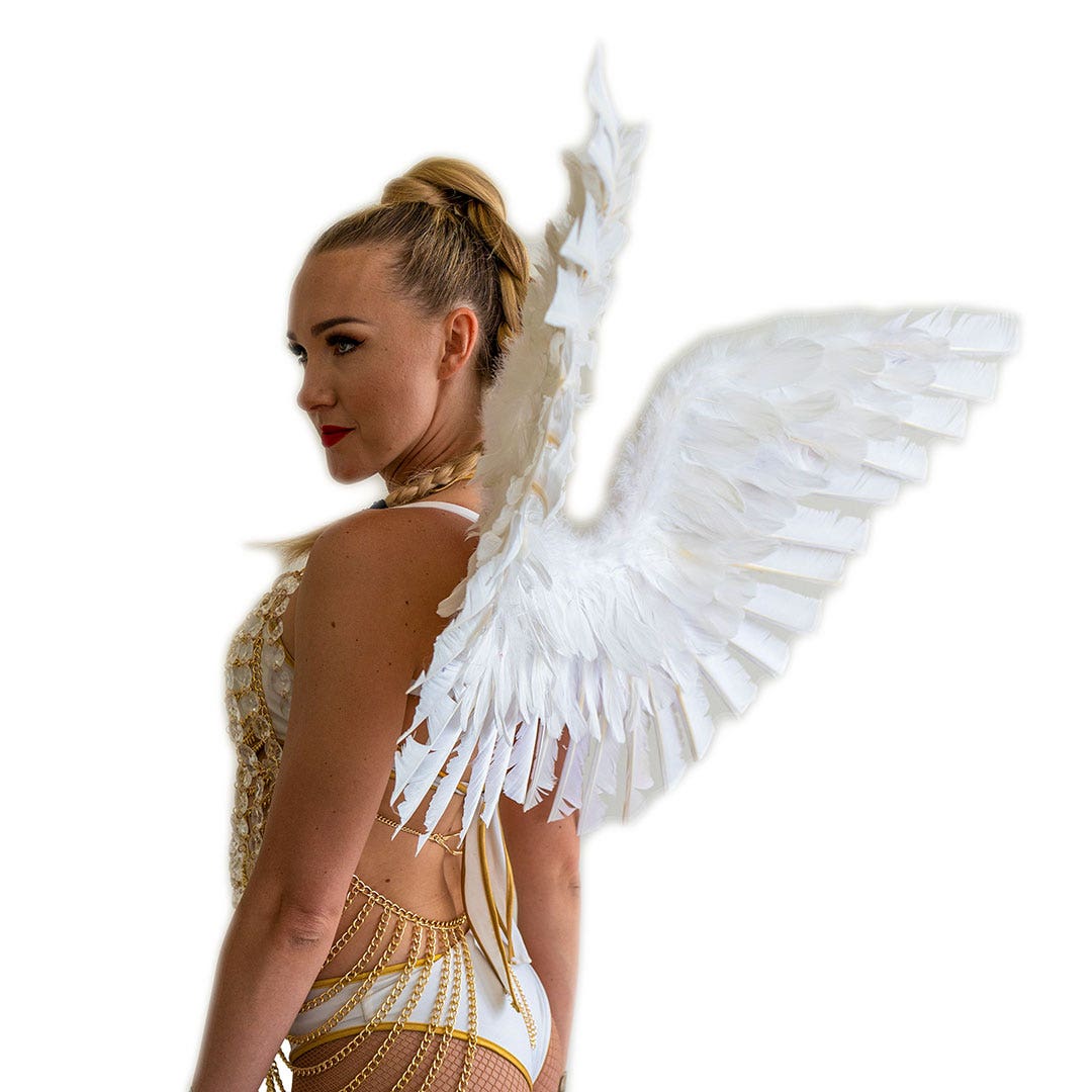 3D Angel Wings - White