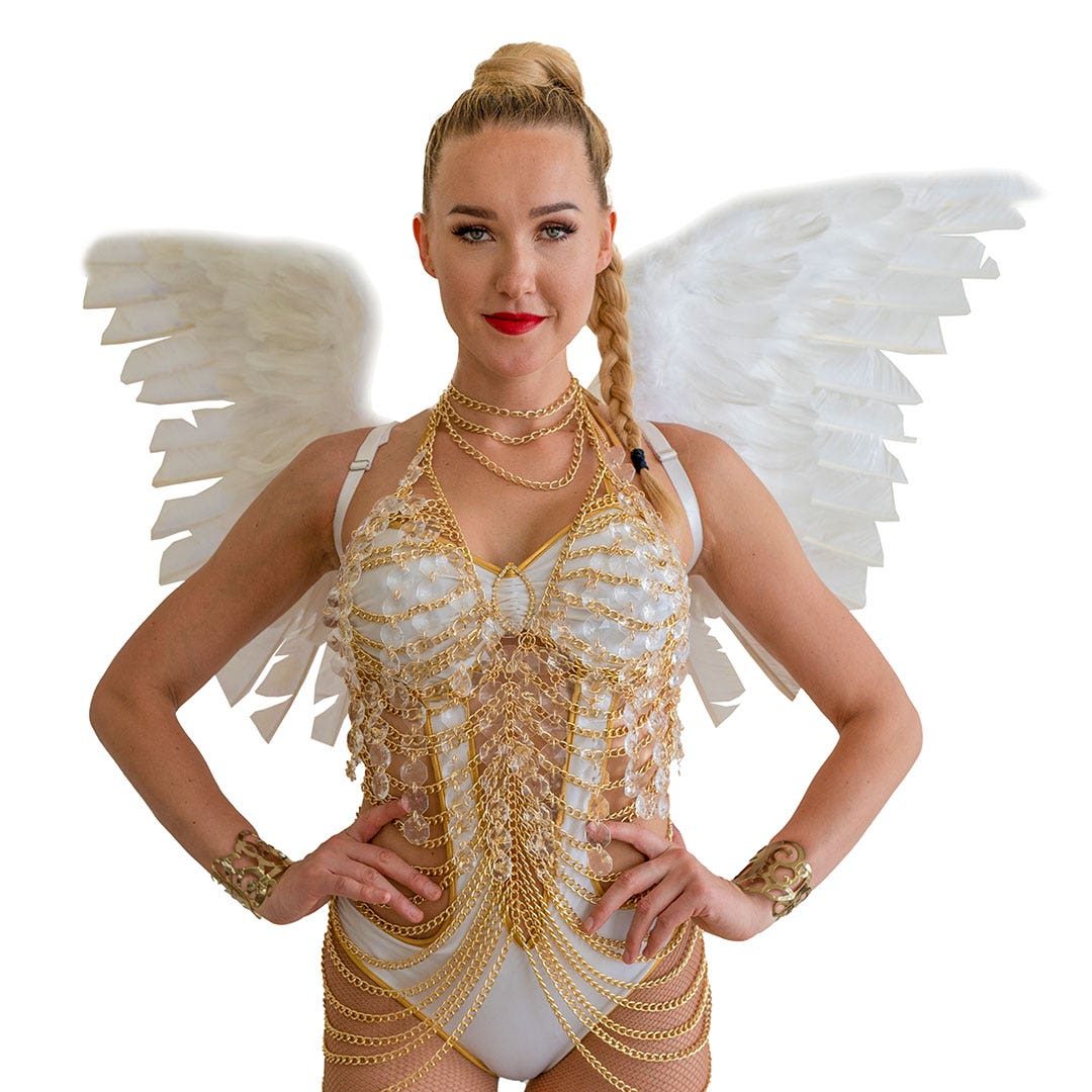 3D Angel Wings - White