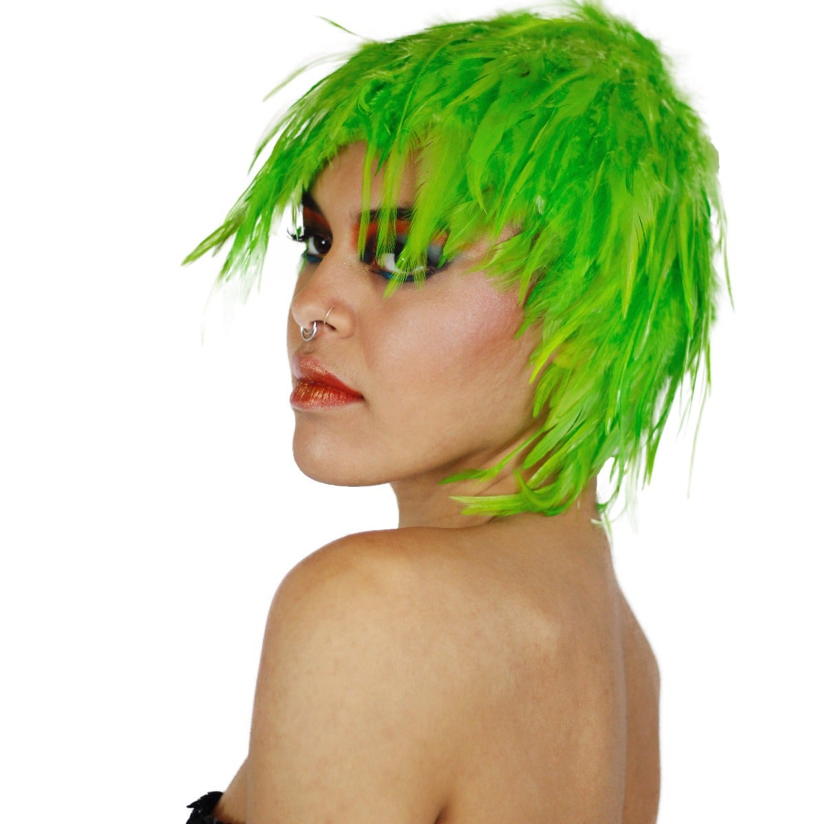 Hackle Feather Wig-Solid - Lime