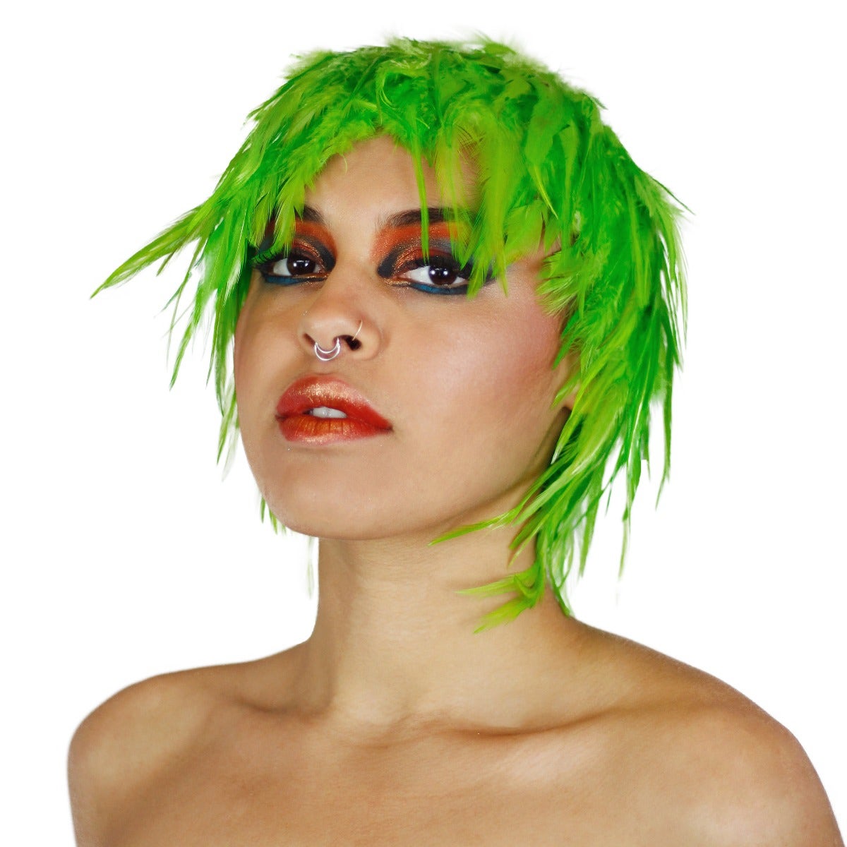 Hackle Feather Wig-Solid - Lime