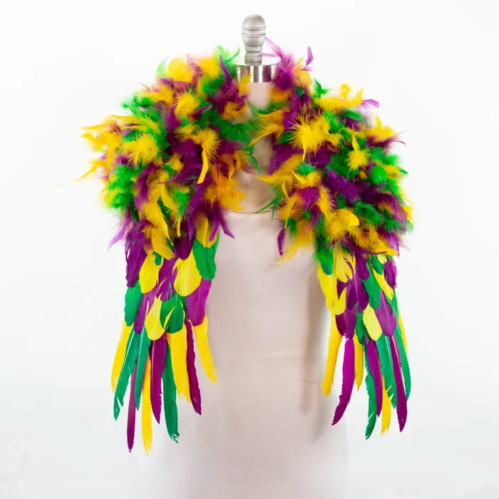 Feather Shrug - Mardi Gras