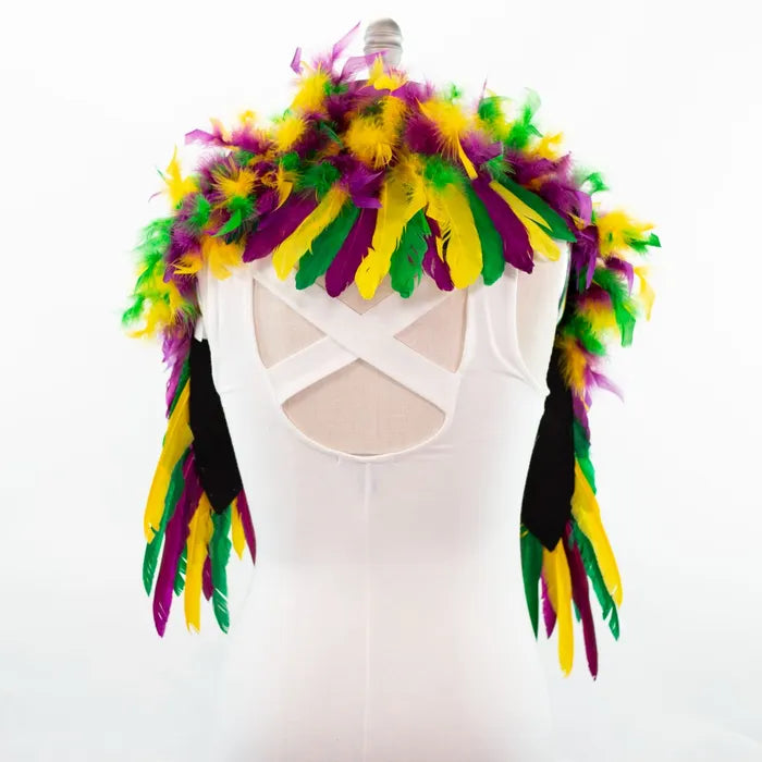 Feather Shrug - Mardi Gras