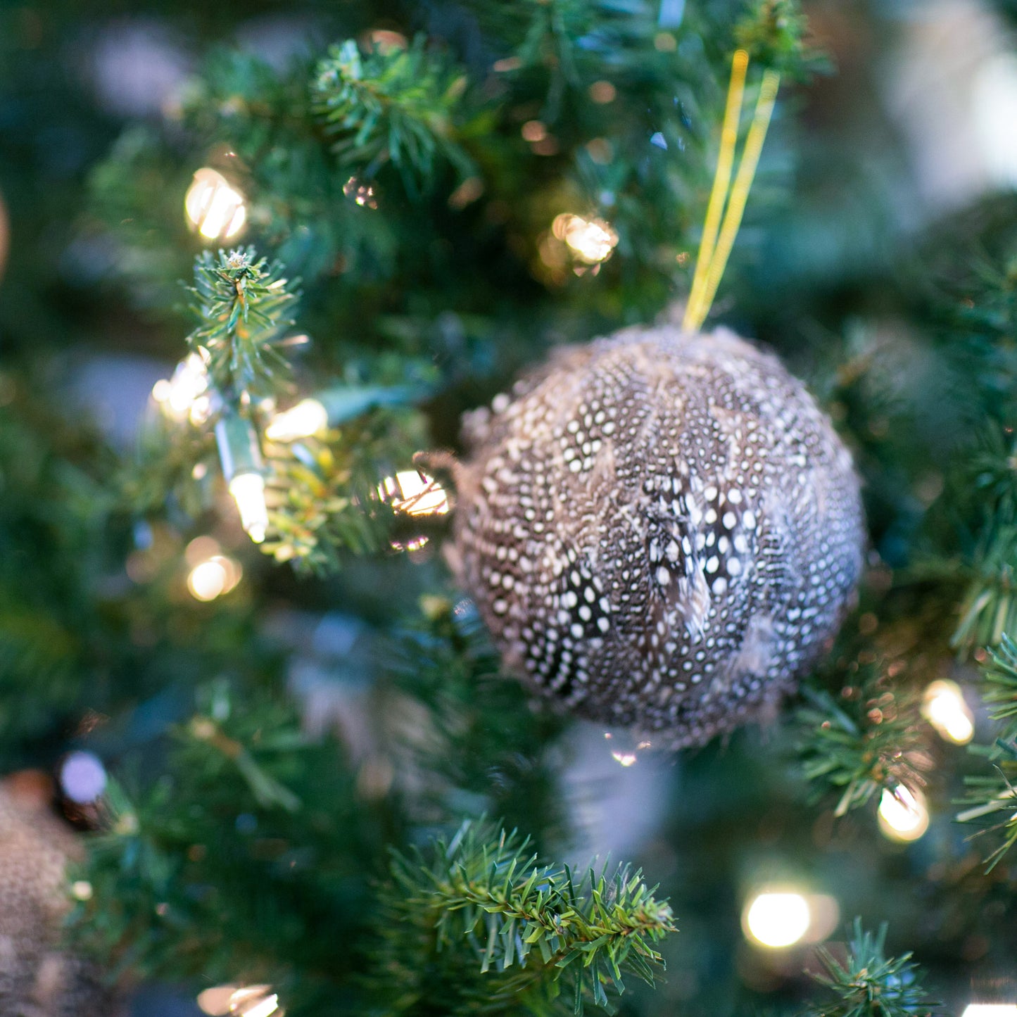 Guinea Feather Ornament - Natural