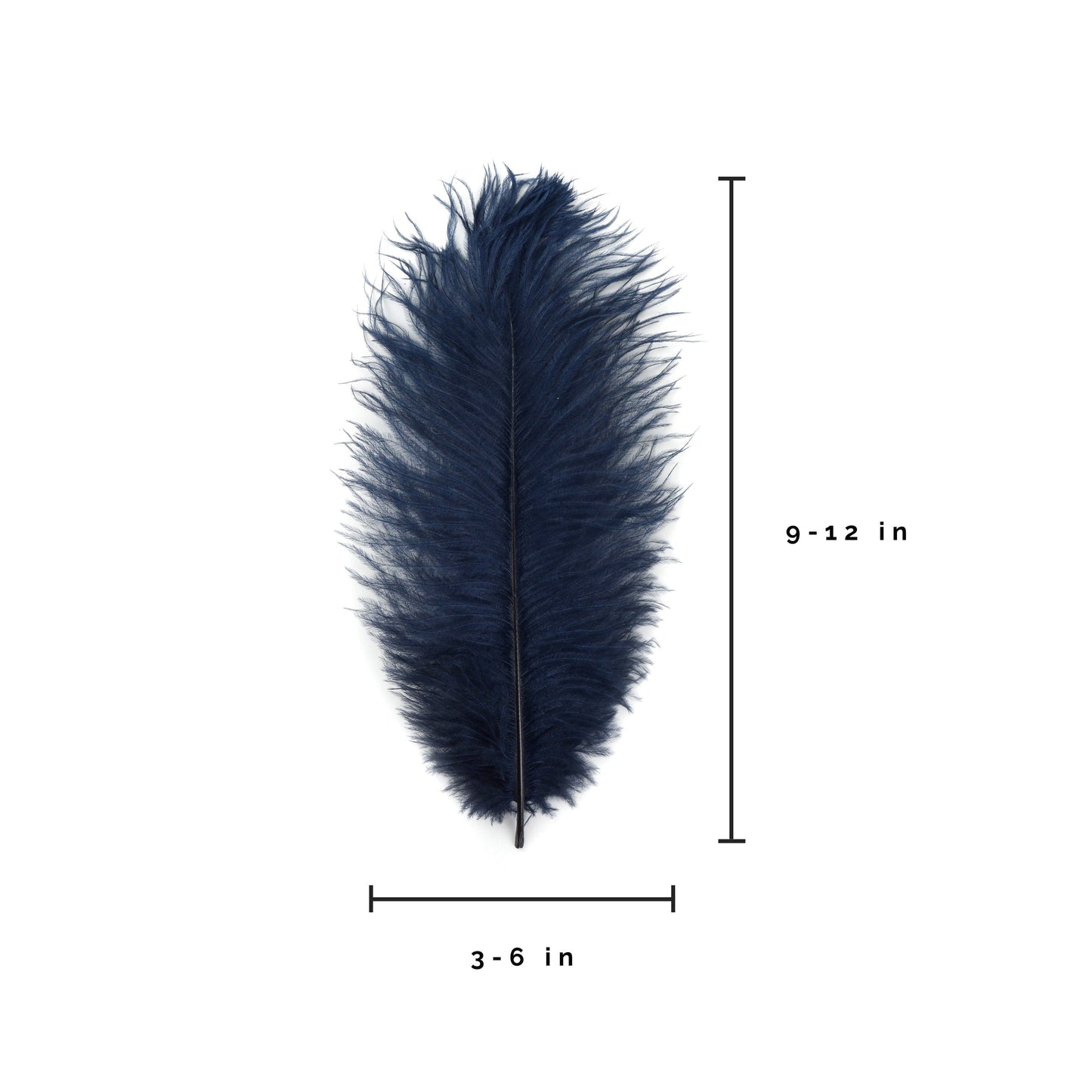 Ostrich Feathers 9-12" Drabs - Navy