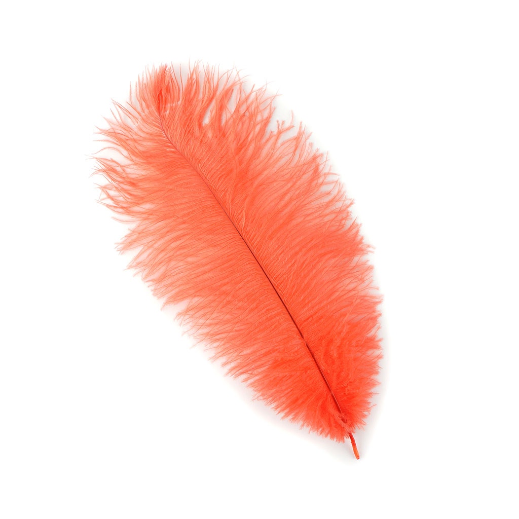 Ostrich Feathers 9-12" Drabs - Hot Orange