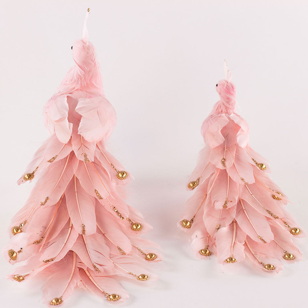 Champagne Pink Peacock Ornament