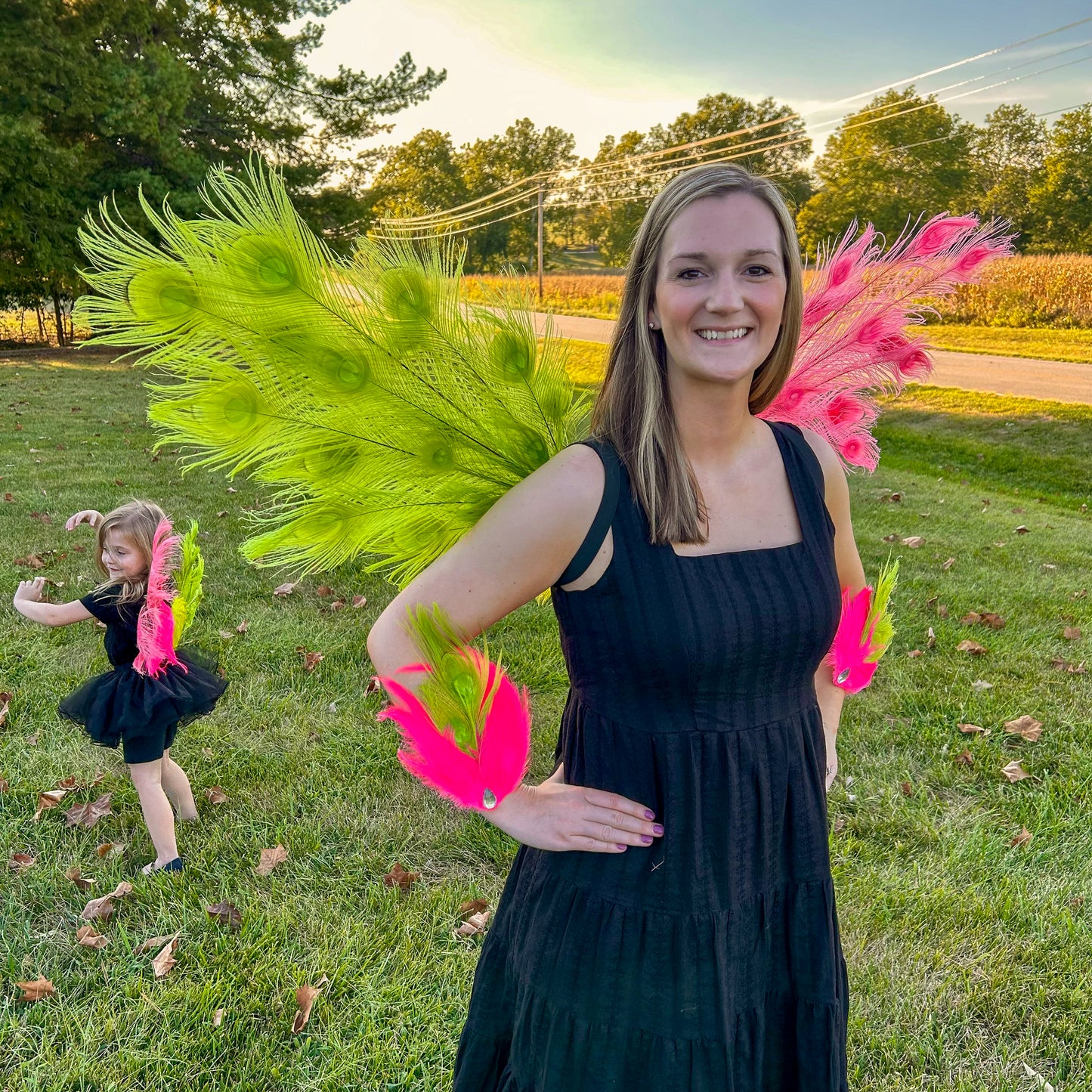 Wicked Peacock Fairy Wings & Cuffs