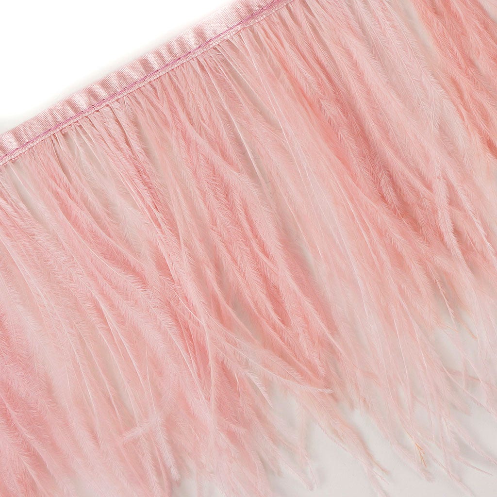 One-Ply Ostrich Feather Fringe - 1 Yard - Champagne