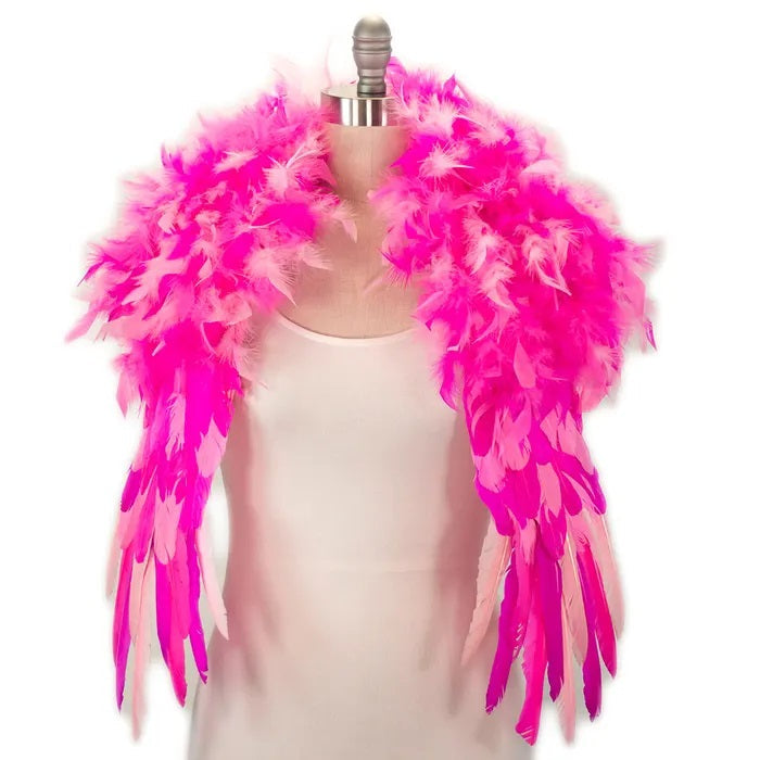 Zucker Feather - Chandelle Feather Pom Poms - Shocking Pink - 6