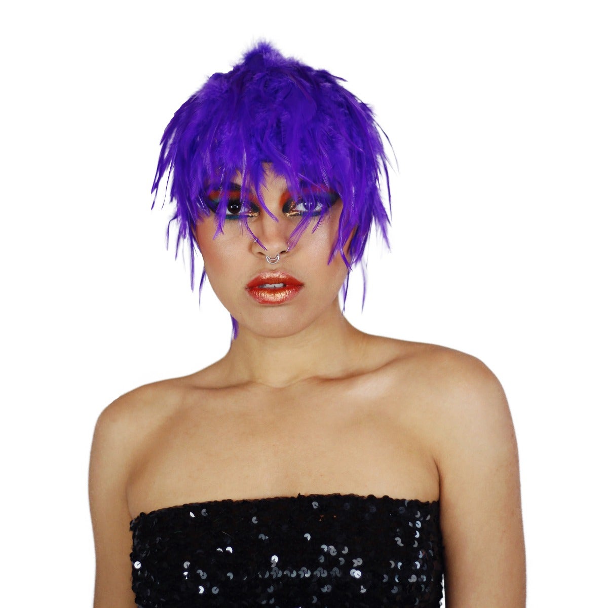 Hackle Feather Wig-Solid - Regal