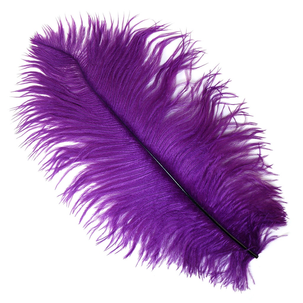 Ostrich Flexible Feathers 13-16 (Purple) for Sale Online