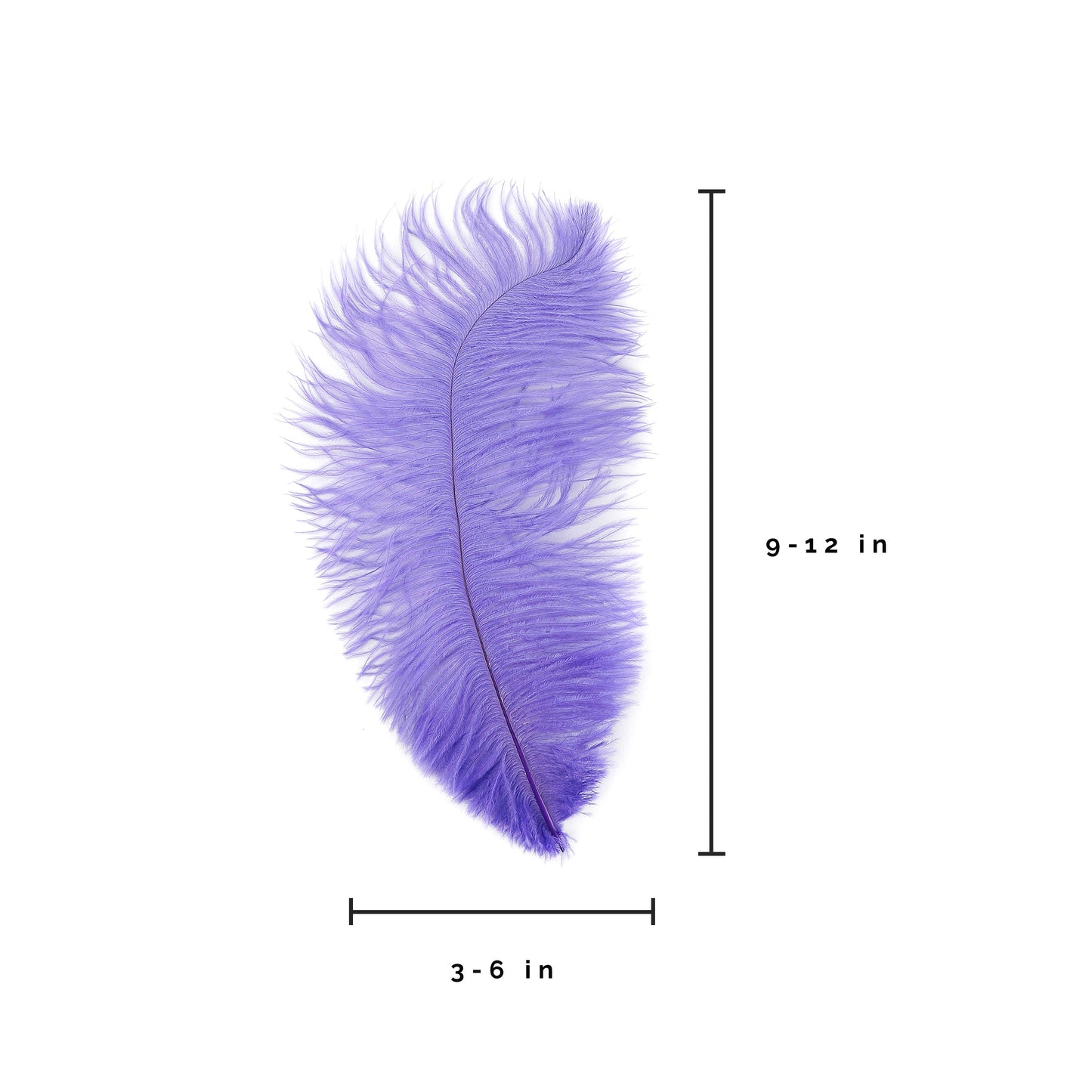 Ostrich Feathers 9-12" Drabs - Lavender