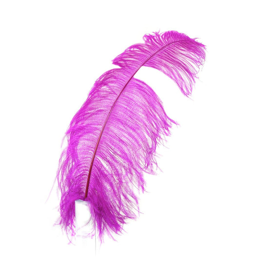 Bulk Ostrich Feathers-Damaged Femina - Very Berry