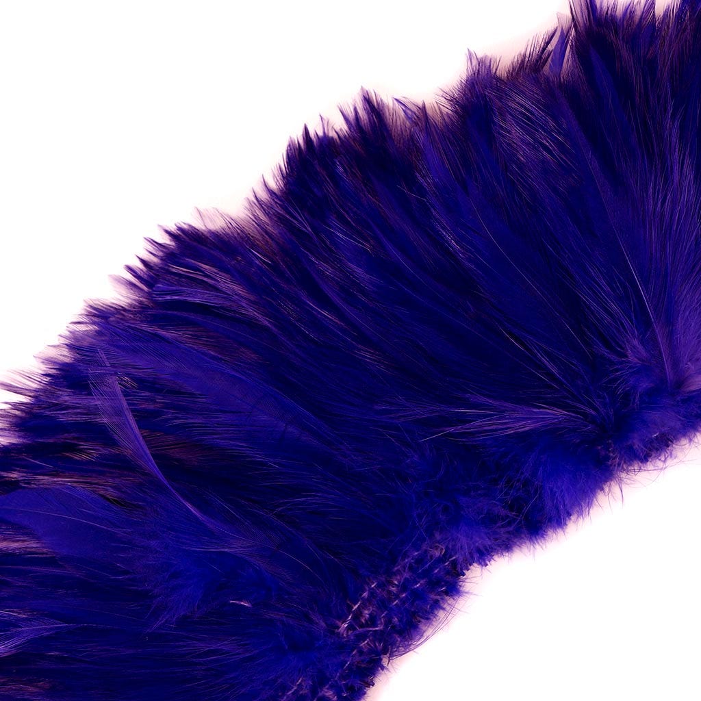 Bulk Rooster Hackle-White-Dyed - Dark Lilac