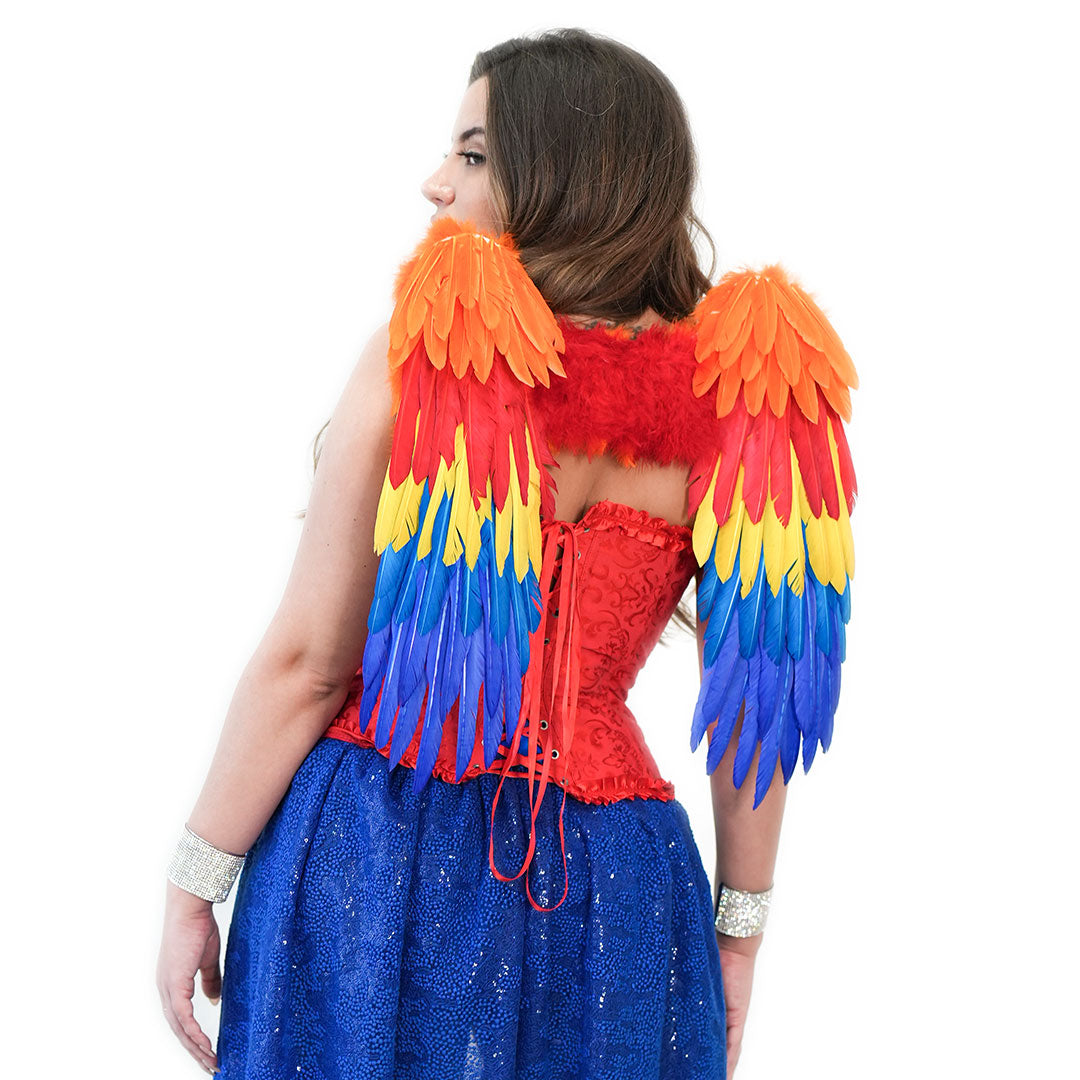 Scarlet Macaw Costume Feather Wings