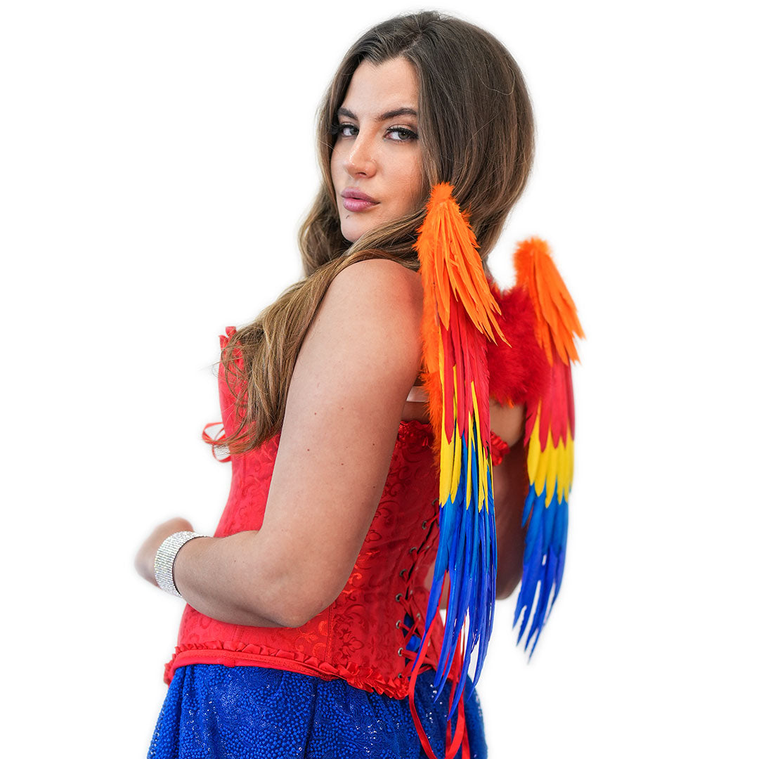 Scarlet Macaw Costume Feather Wings