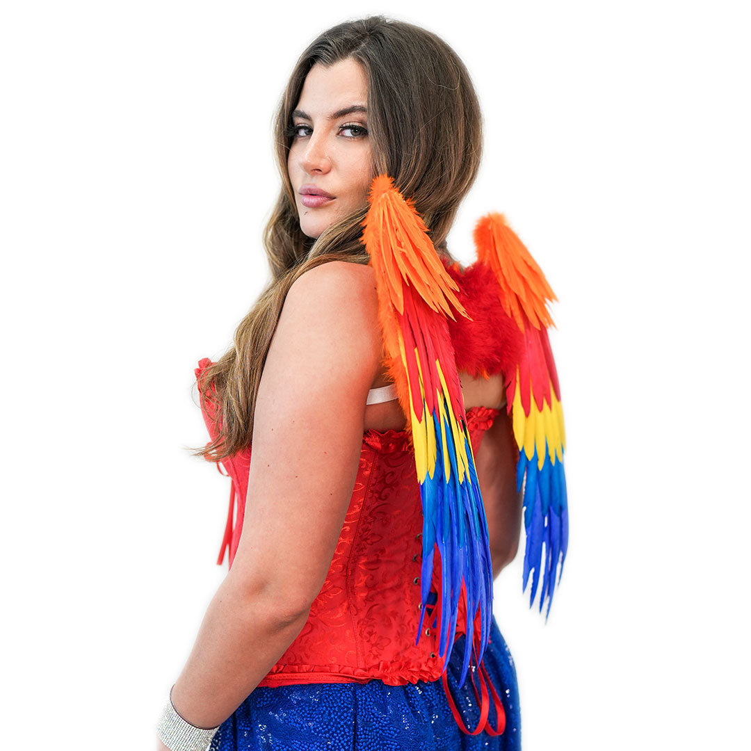 Scarlet Macaw Costume Feather Wings