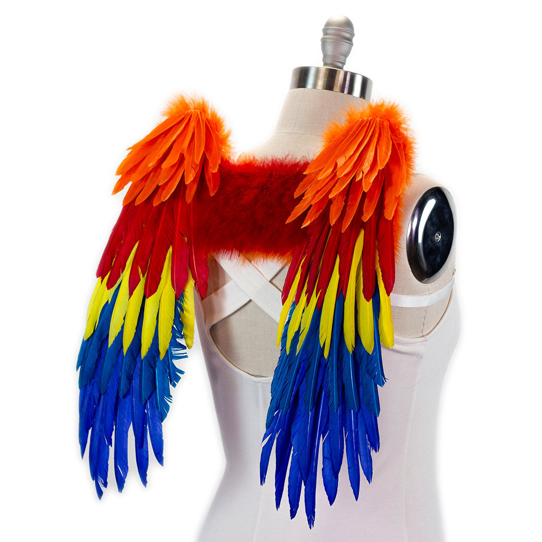 Scarlet Macaw Costume Feather Wings