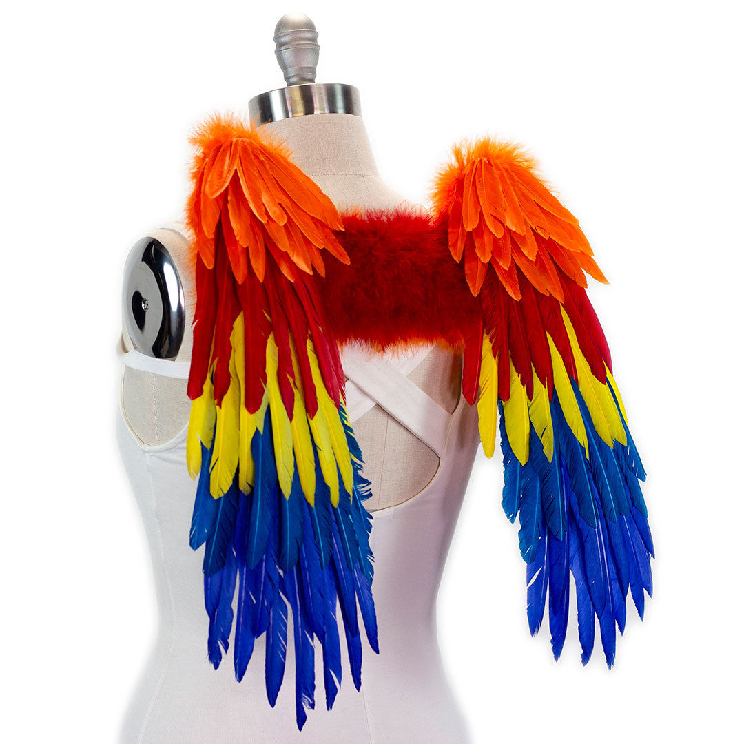 Scarlet Macaw Costume Feather Wings