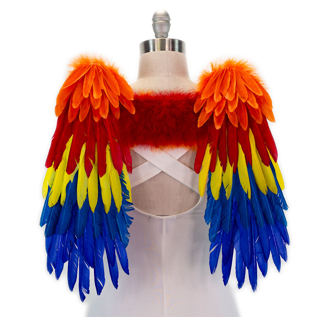 Scarlet Macaw Costume Feather Wings