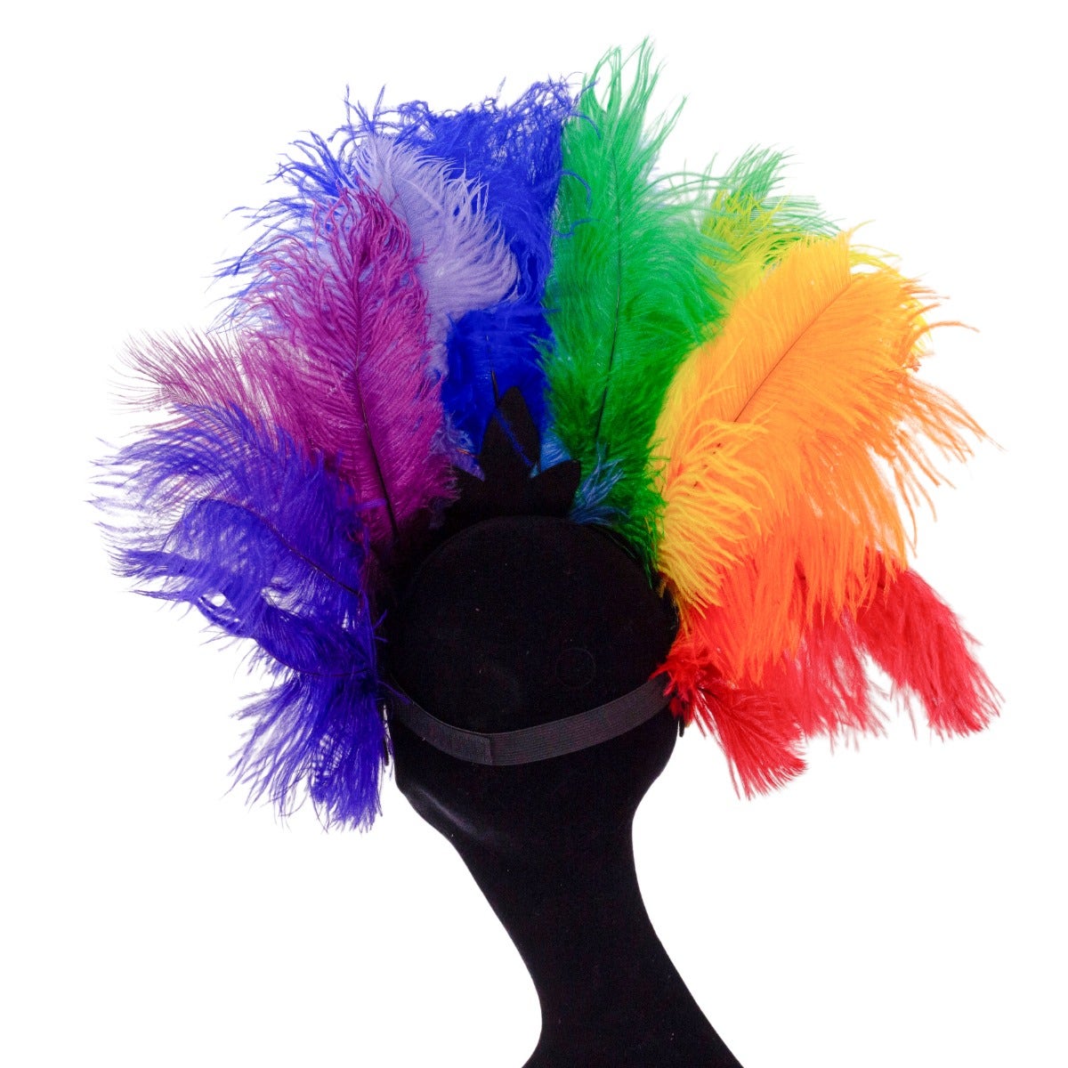 Upcycled Bright Rainbow Headdress